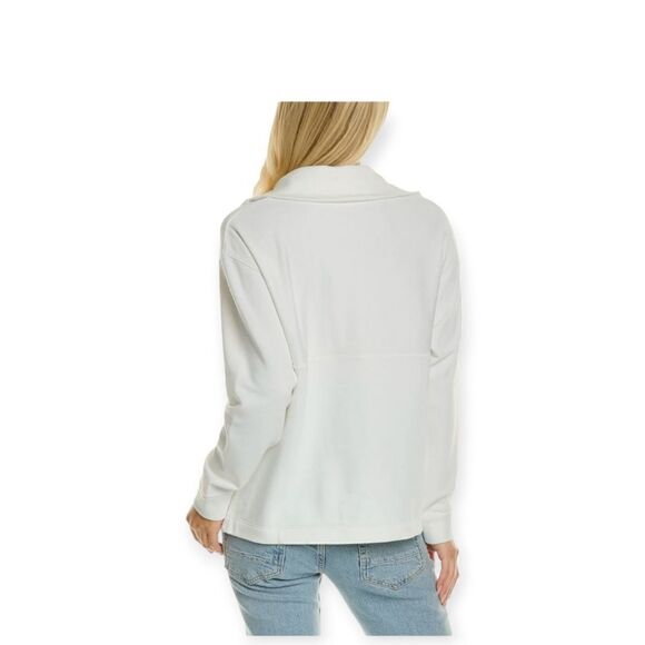 Rebecca Taylor White French Terry Pullover Long Sleeve Sweatshirt Size S - Picture 12 of 16